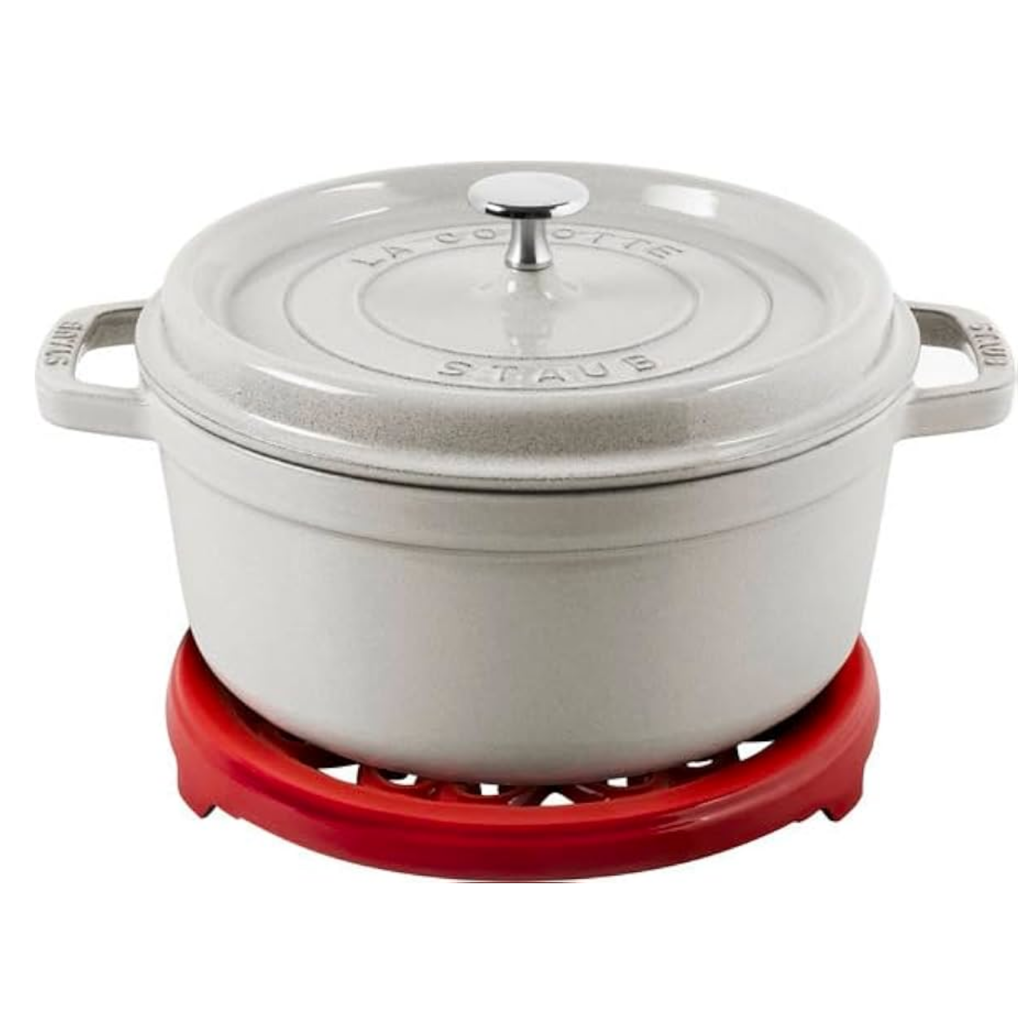STAUB Lily Cast Iron Trivet 23cm – Cherry - Image 3