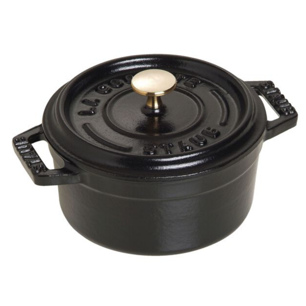 STAUB Cast Iron Mini Casserole / Cocotte 6-Piece Set – Round 10cm – Matte Black