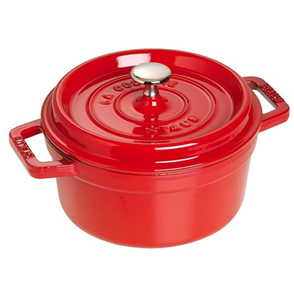 STAUB Cast Iron Round Casserole / Dutch Oven 20cm – 2.2L Cherry