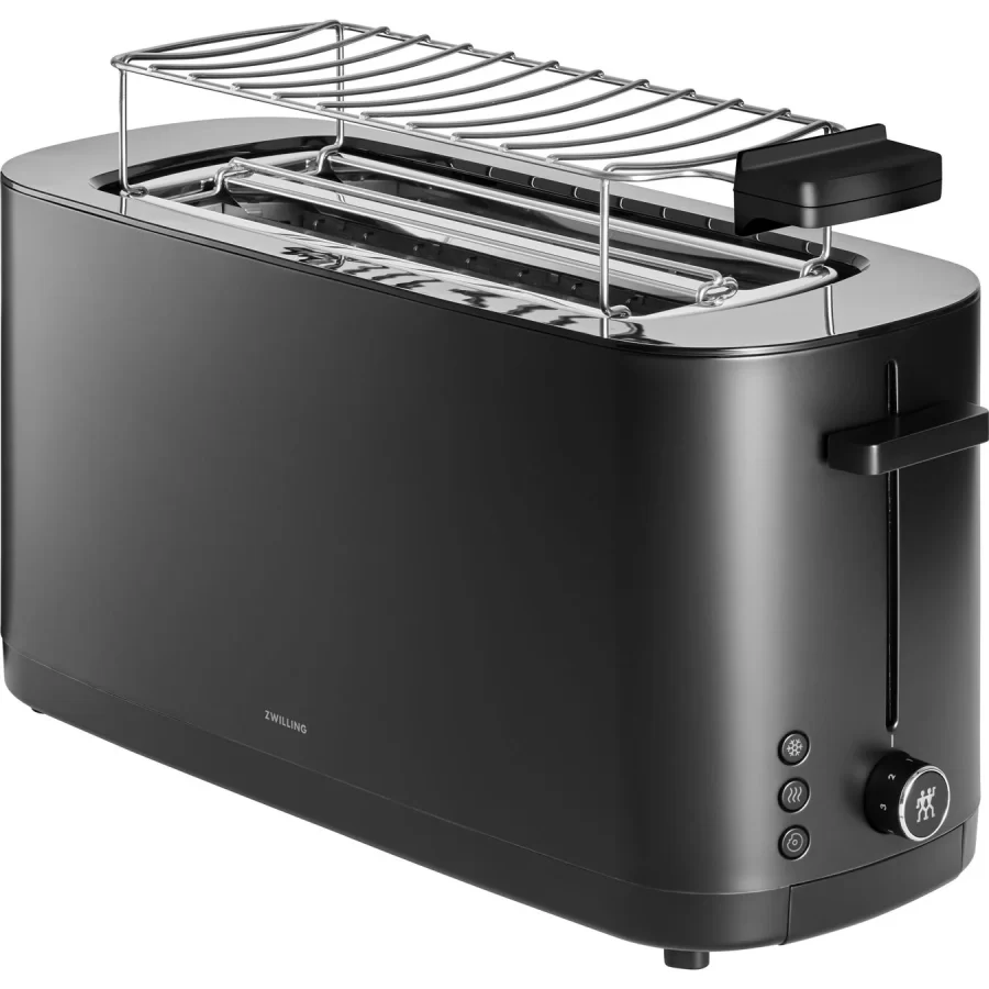 Zwilling Enfinigy toaster Bun Warmer-4 slice Black Handle - Image 3