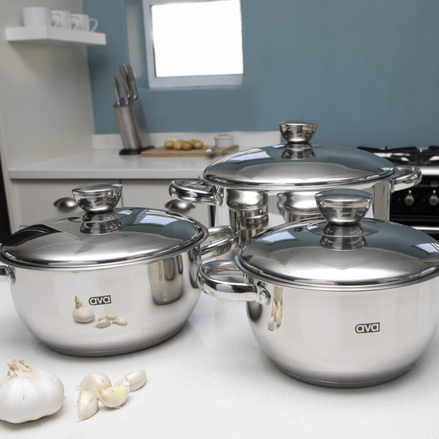 AVA Kitchenworks Limited Stock - 6pc Stainless Steel Pot Set - Image 4