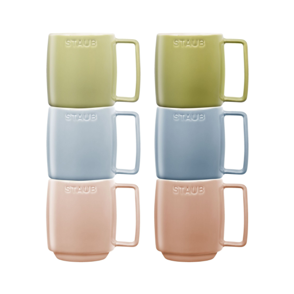 STAUB CERAMIC Limited Stock Macaron Coffee Mug Set 350 ml - 6PC