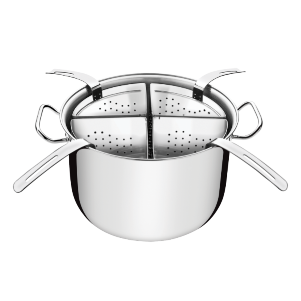Tramontina 13.5L Stock Pot with Pasta Inserts