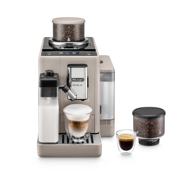 De'longhi Rivelia Fully Automatic Coffee Machine- Sand Beige