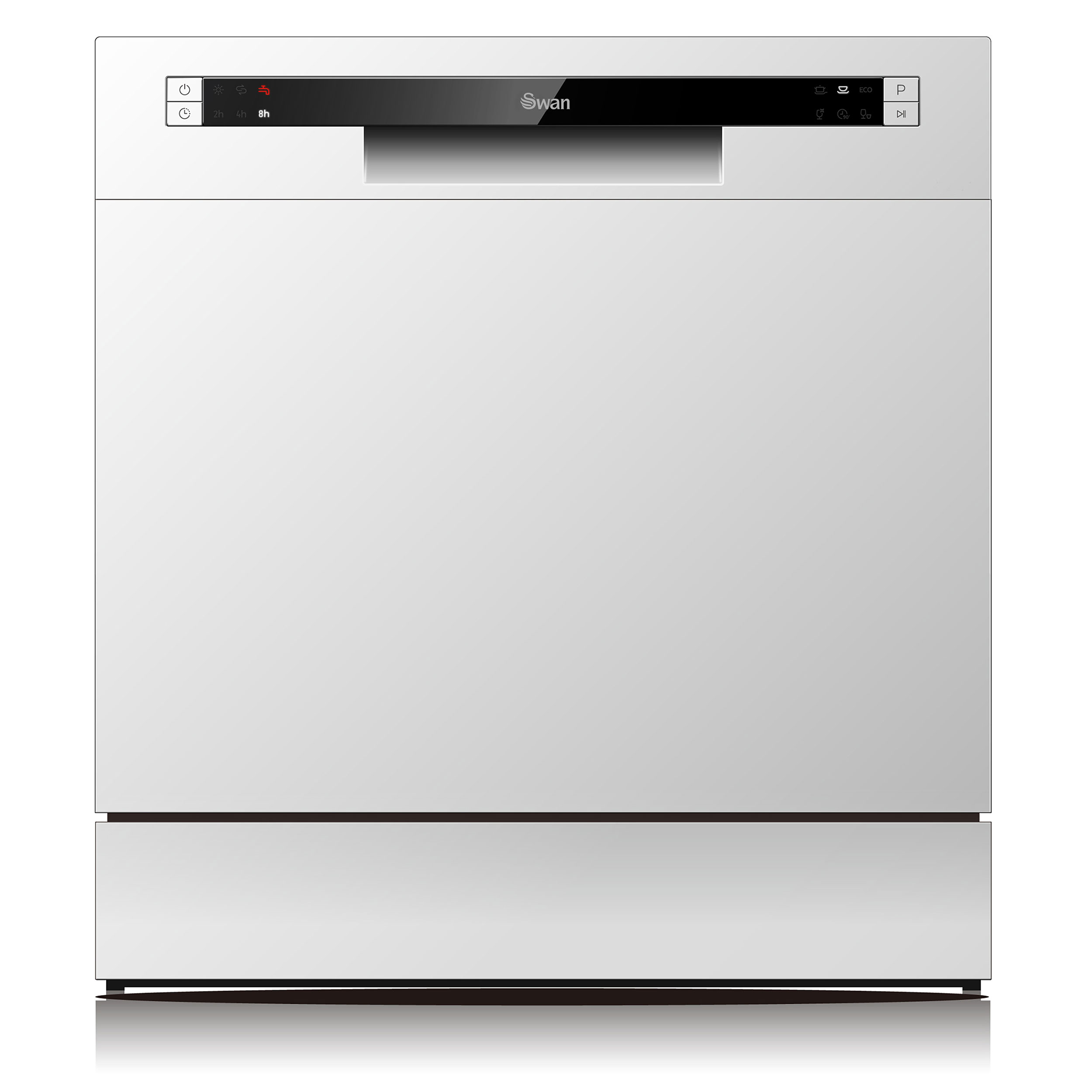 Swan Countertop 8 Place Dishwasher White