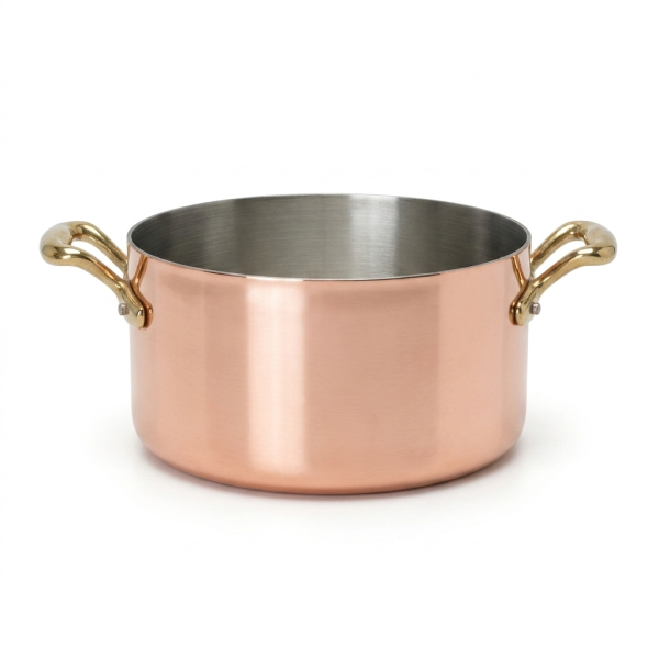 Ballarini - Copper casserole medium saucepan with lid -24cm